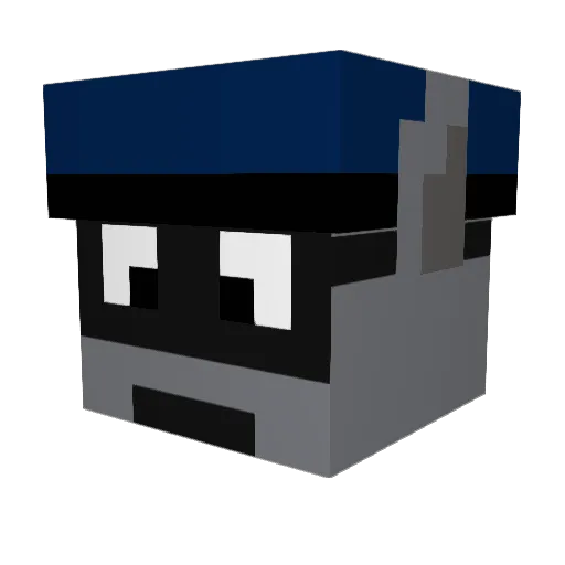 GnF_SlyCooper Minecraft avatar head, 3D render