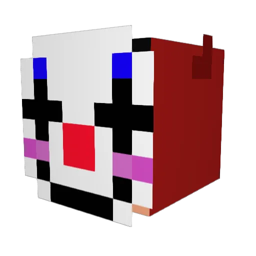 Gnapper Minecraft avatar head, 3D render