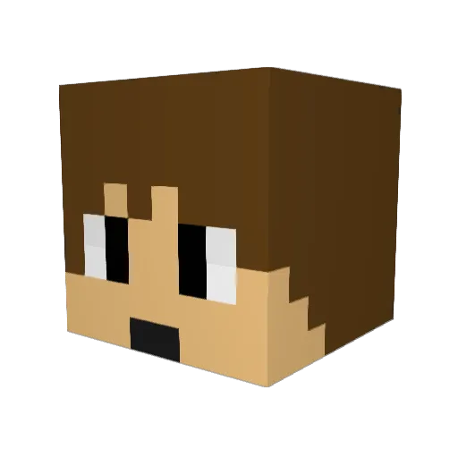 Gnarlak Minecraft avatar head, 3D render