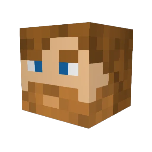 Gnarlic Minecraft avatar head, 3D render