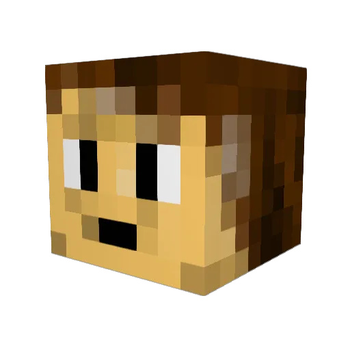GnarlyMC Minecraft avatar head, 3D render