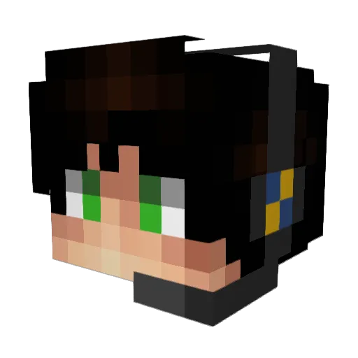 Gnats62 Minecraft avatar head, 3D render