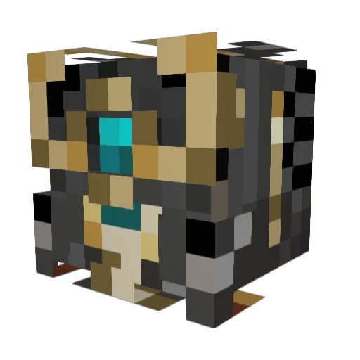Gnawlije Minecraft avatar head, 3D render