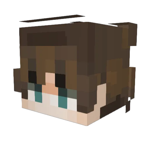 Gncinc Minecraft avatar head, 3D render
