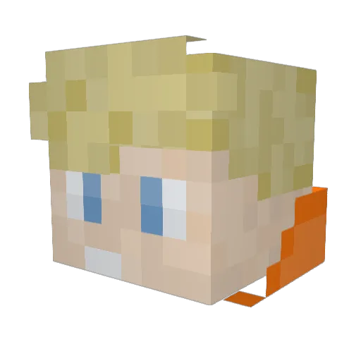 Gniztan_ Minecraft avatar head, 3D render