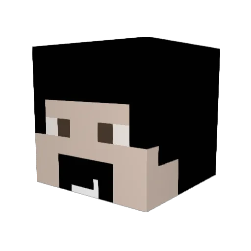 Gnnnaaash Minecraft avatar head, 3D render