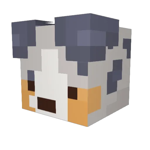 GnocchiPuppy Minecraft avatar head, 3D render