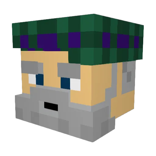 GnogginClontith Minecraft avatar head, 3D render