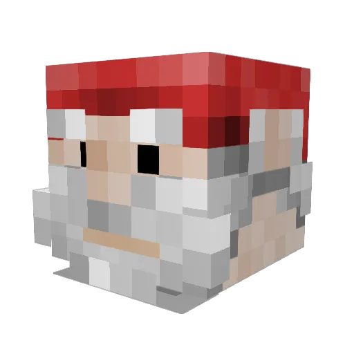Gnomechomsky69 Minecraft avatar head, 3D render