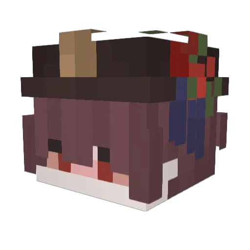 Gnomisek Minecraft avatar head, 3D render