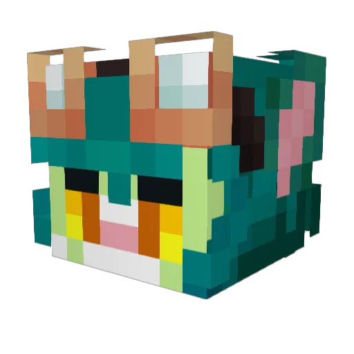 Gnomom Minecraft avatar head, 3D render