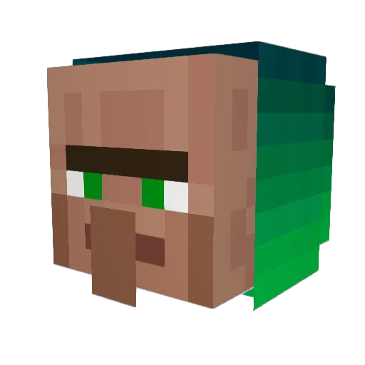 Gnono Minecraft avatar head, 3D render