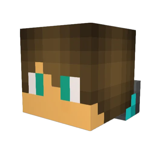 Gnorak Minecraft avatar head, 3D render
