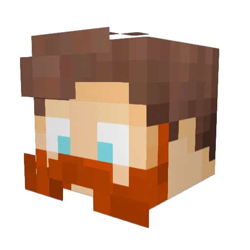 GnormPlays Minecraft avatar head, 3D render