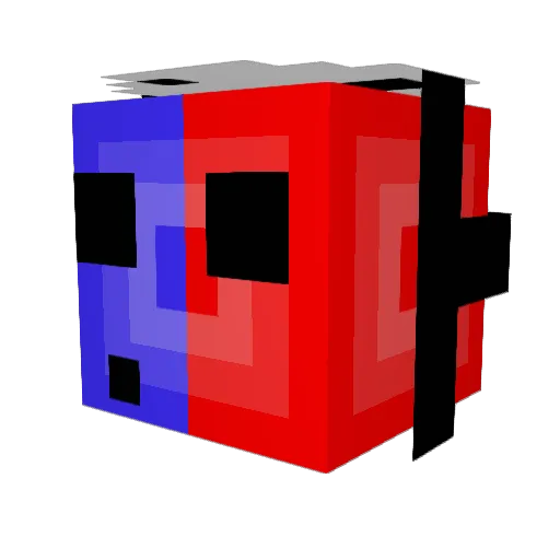Gnosticisem Minecraft avatar head, 3D render