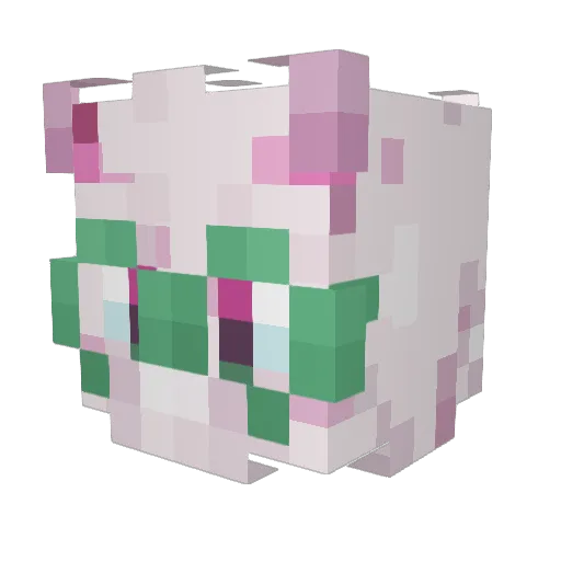 Gnoyd Minecraft avatar head, 3D render