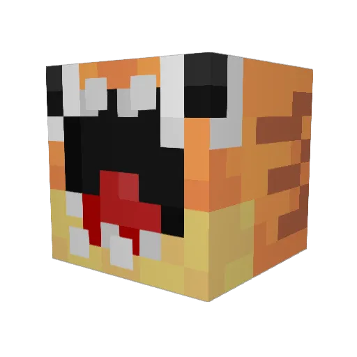 Gnuemon Minecraft avatar head, 3D render
