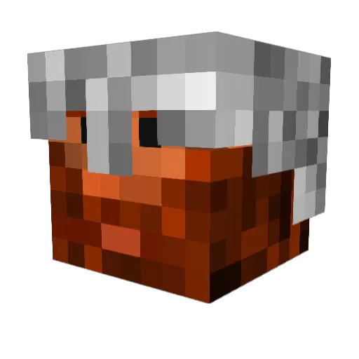 Gnupfke Minecraft avatar head, 3D render
