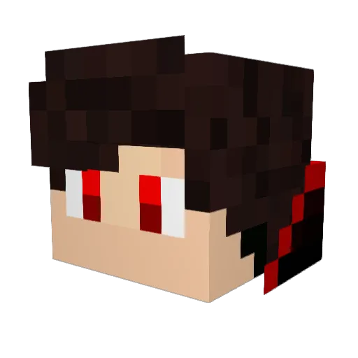Go1Ber Minecraft avatar head, 3D render