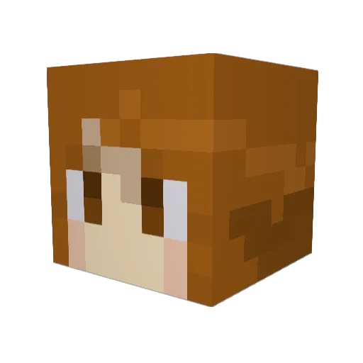 Go1denVine Minecraft avatar head, 3D render