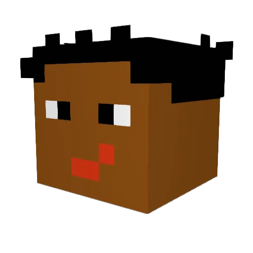 Go2xt2 Minecraft avatar head, 3D render