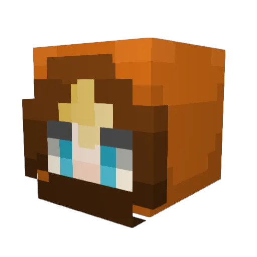 Go43 Minecraft avatar head, 3D render
