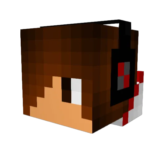 GoA_Rekt Minecraft avatar head, 3D render