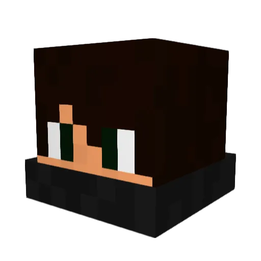 GoBlus Minecraft avatar head, 3D render