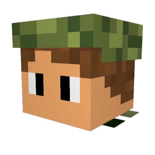 GoBull11 Minecraft avatar head, 3D render