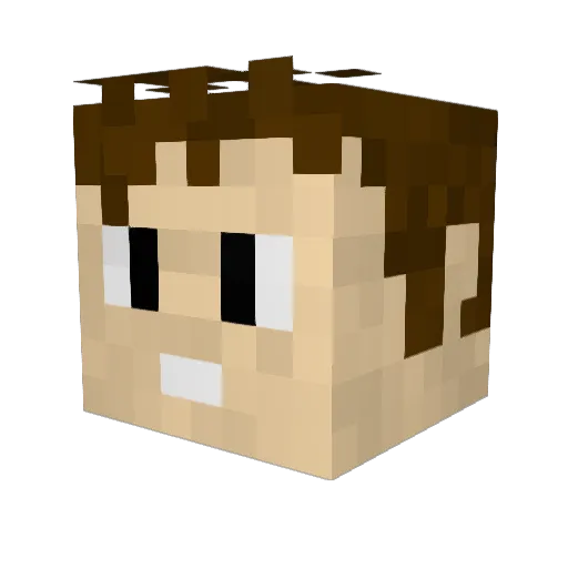 GoCommitEndLife Minecraft avatar head, 3D render