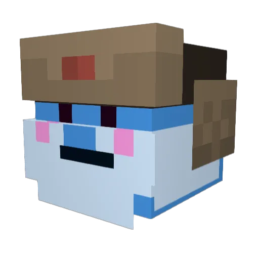 GoDGiBBle Minecraft avatar head, 3D render