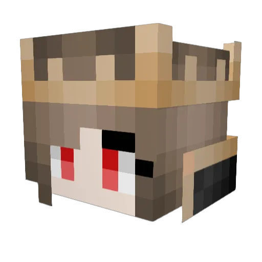 GoDKiNx Minecraft avatar head, 3D render