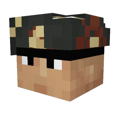 GoD_Wolf474 Minecraft avatar head, 3D render