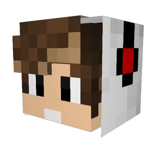 GoDz_FuZioN Minecraft avatar head, 3D render