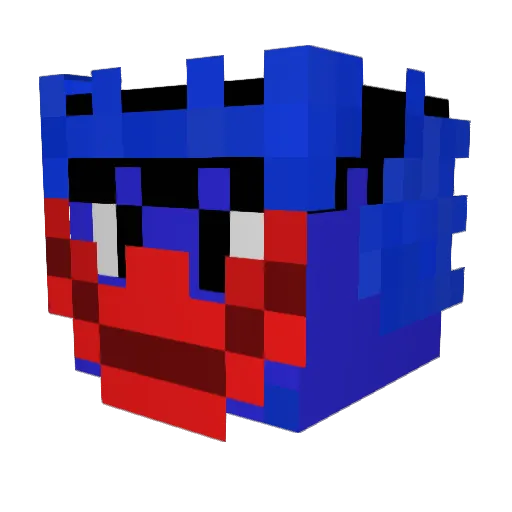 GoFederix Minecraft avatar head, 3D render