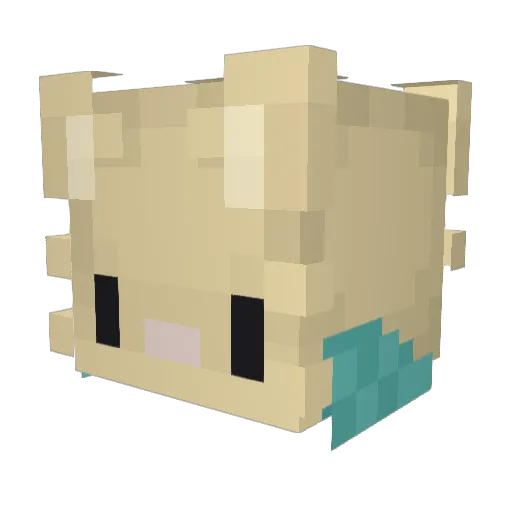 GoFollow Minecraft avatar head, 3D render