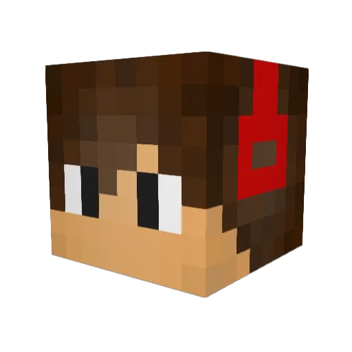 GoFy Minecraft avatar head, 3D render