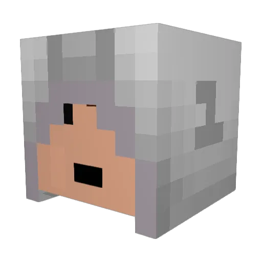 GoGRampage Minecraft avatar head, 3D render