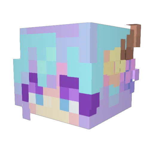 GoGoJoso Minecraft avatar head, 3D render