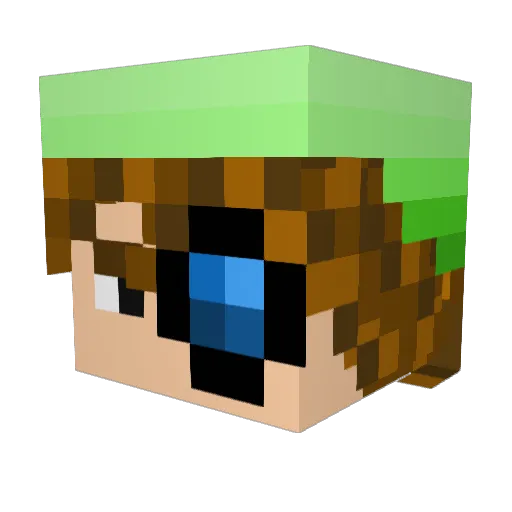 GoJok Minecraft avatar head, 3D render