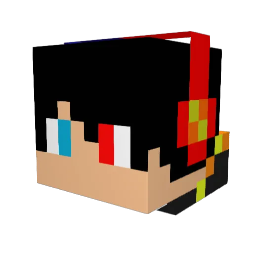 GoLDen_ZiRaX02 Minecraft avatar head, 3D render