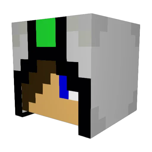 GoMMi_ Minecraft avatar head, 3D render