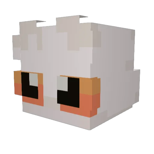 GoNyang2__ Minecraft avatar head, 3D render