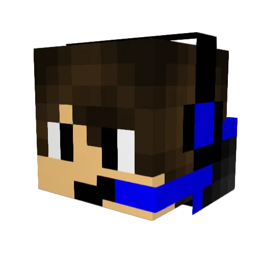 GoProGamers Minecraft avatar head, 3D render