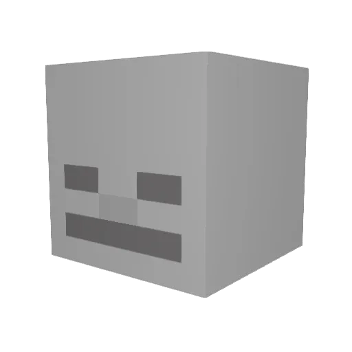 GoScar Minecraft avatar head, 3D render