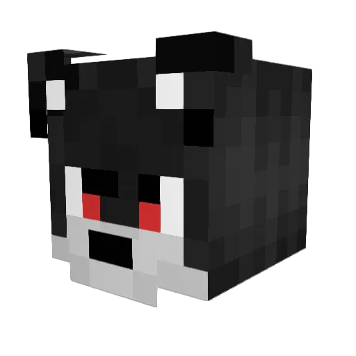 GoV_WolF Minecraft avatar head, 3D render