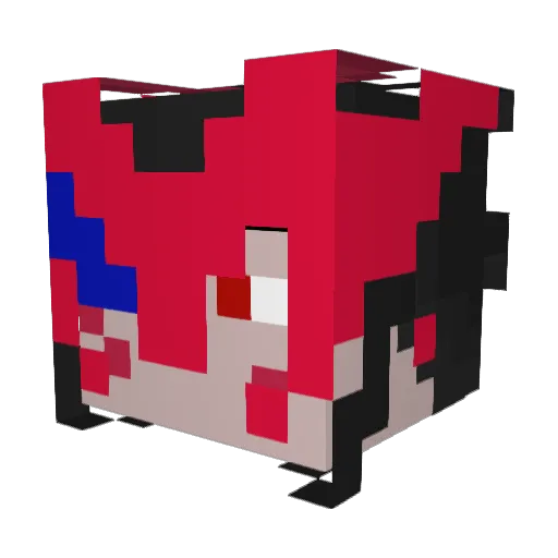 GoYounJung_ Minecraft avatar head, 3D render