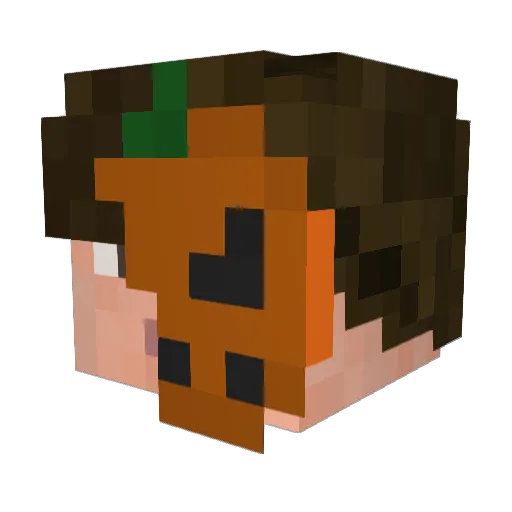 Go_Avocado Minecraft avatar head, 3D render
