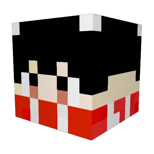 Go_Raon_ Minecraft avatar head, 3D render