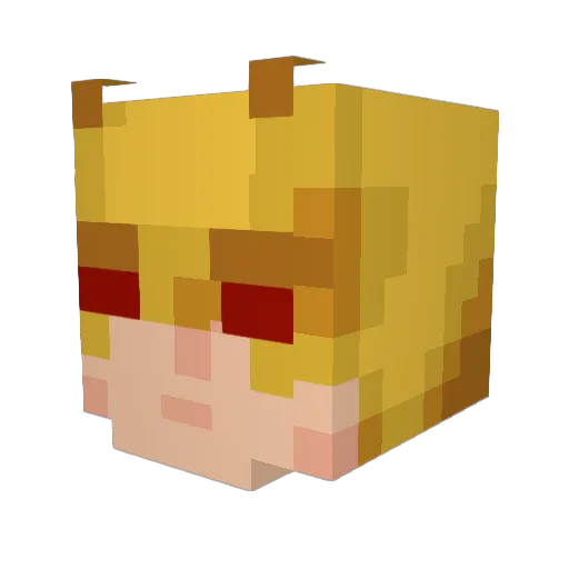 Go_Vi1 Minecraft avatar head, 3D render